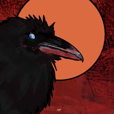 Blood Crow — digital artwork by Tom Myer