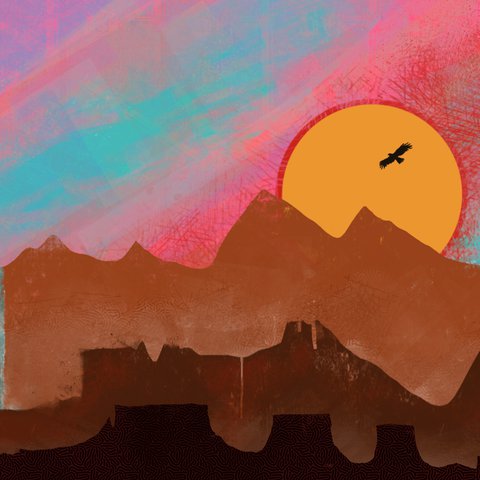 Canyon Sunrise — digital artwork by Tom Myer