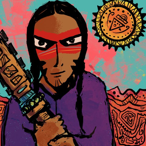 Defending a Way of Life — digital artwork by Tom Myer