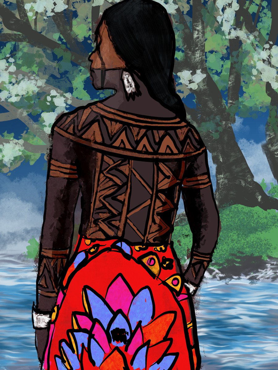 Embera Woman — digital artwork by Tom Myer