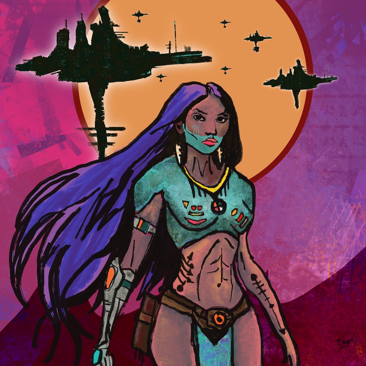 Futurism: Day of Reckoning — digital artwork by Tom Myer