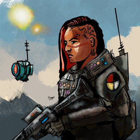 Futurism: On Patrol — digital artwork by Tom Myer