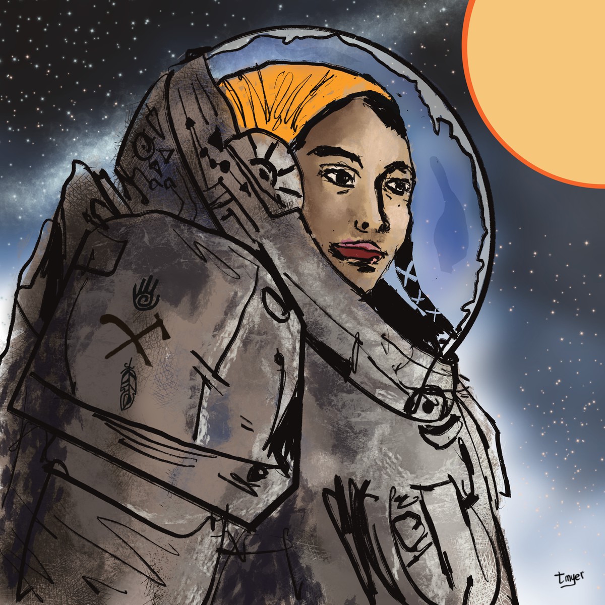 Futurism: Spacewalk — digital artwork by Tom Myer