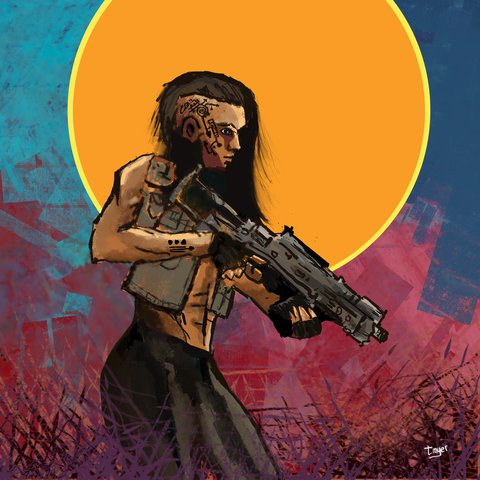 Futurism: Trigger Discipline — digital artwork by Tom Myer