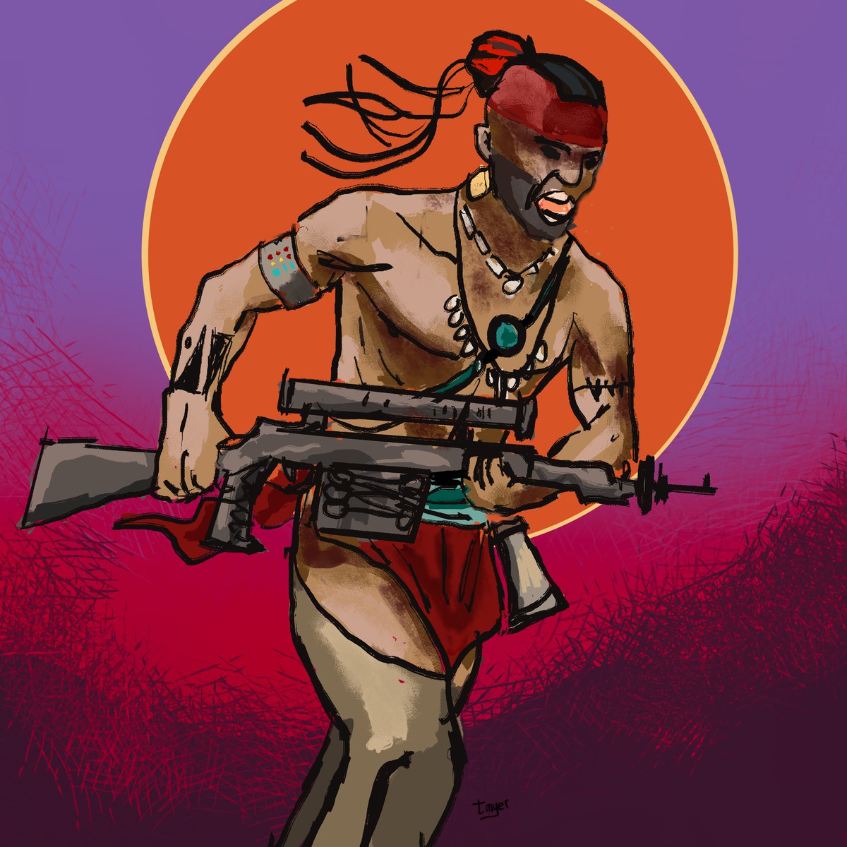 Futurism: Warrior Society — digital artwork by Tom Myer