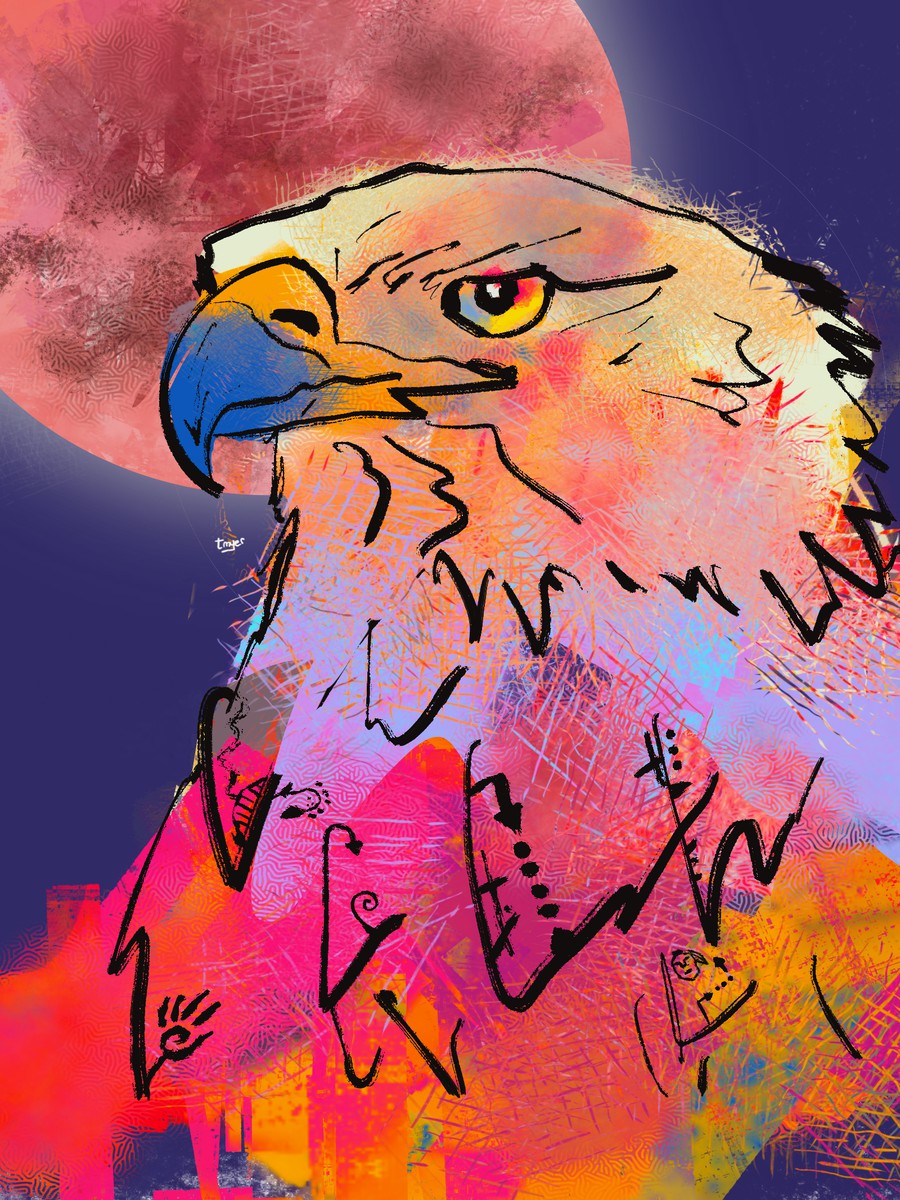 Guardian Eagle — digital artwork by Tom Myer