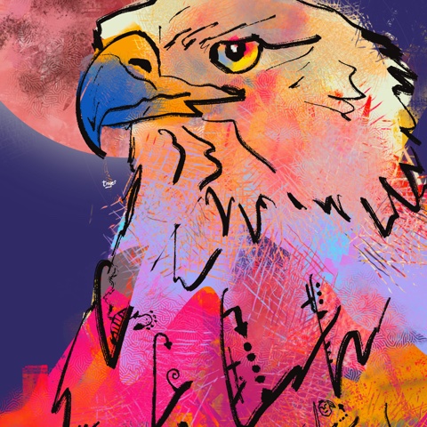 Guardian Eagle — digital artwork by Tom Myer