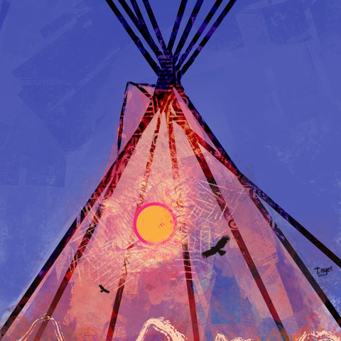 Sun Lodge — digital artwork by Tom Myer
